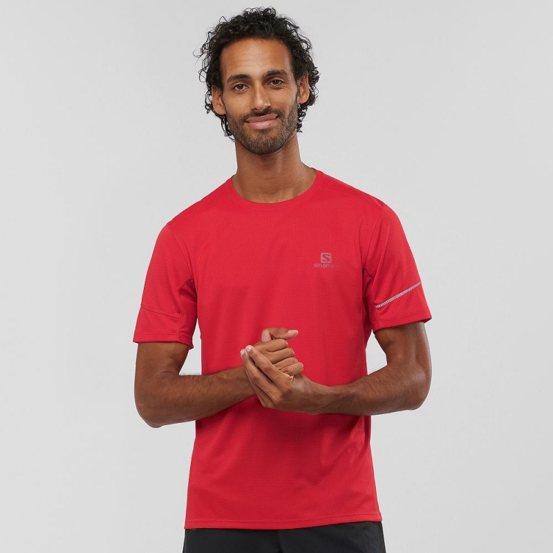 Salomon Agile Ss Tee M Topper Rød | 27108-TSAH