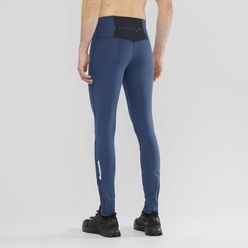 Salomon Agile Warm Tight M Tights Marineblå | 69023-NUVI