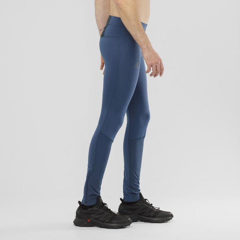 Salomon Agile Warm Tight M Tights Marineblå | 69023-NUVI