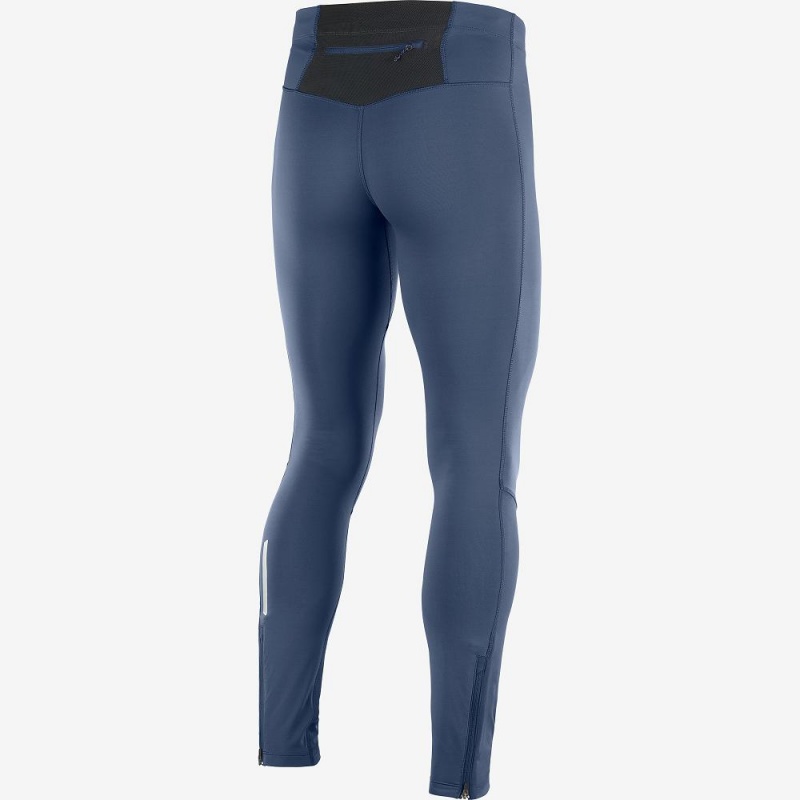 Salomon Agile Warm Tight M Tights Marineblå | 69023-NUVI