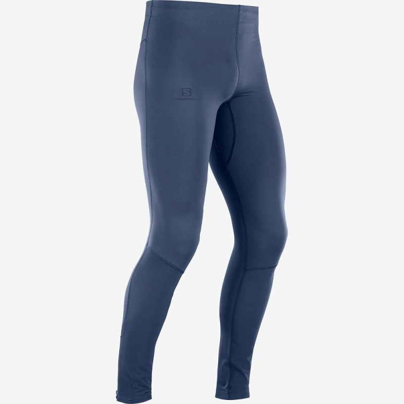 Salomon Agile Warm Tight M Tights Marineblå | 69023-NUVI