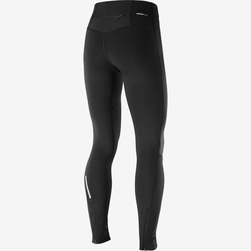 Salomon Agile Warm Tight M Tights Svarte | 58023-PKIU