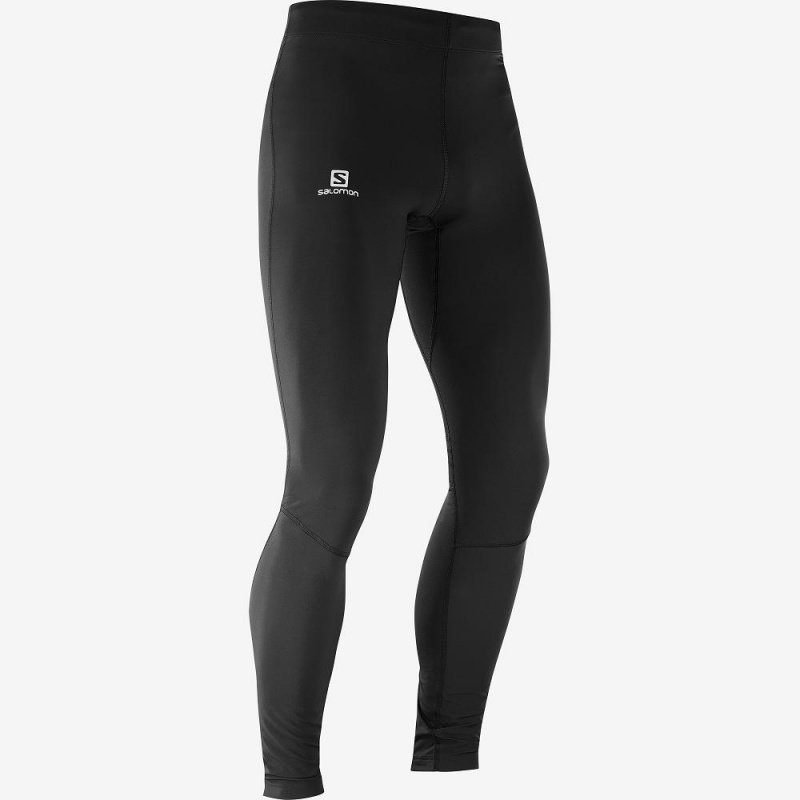 Salomon Agile Warm Tight M Tights Svarte | 58023-PKIU