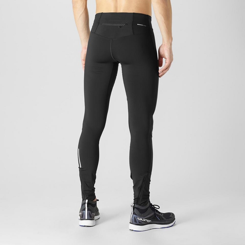 Salomon Agile Warm Tight M Tights Svarte | 58023-PKIU