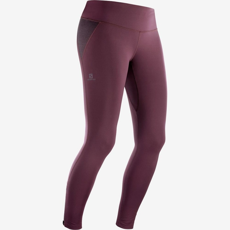 Salomon Agile Warm Tight W Tights Lilla | 74513-RDHG