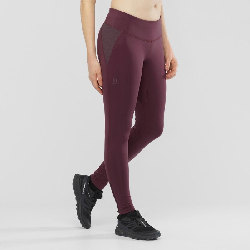 Salomon Agile Warm Tight W Tights Lilla | 74513-RDHG