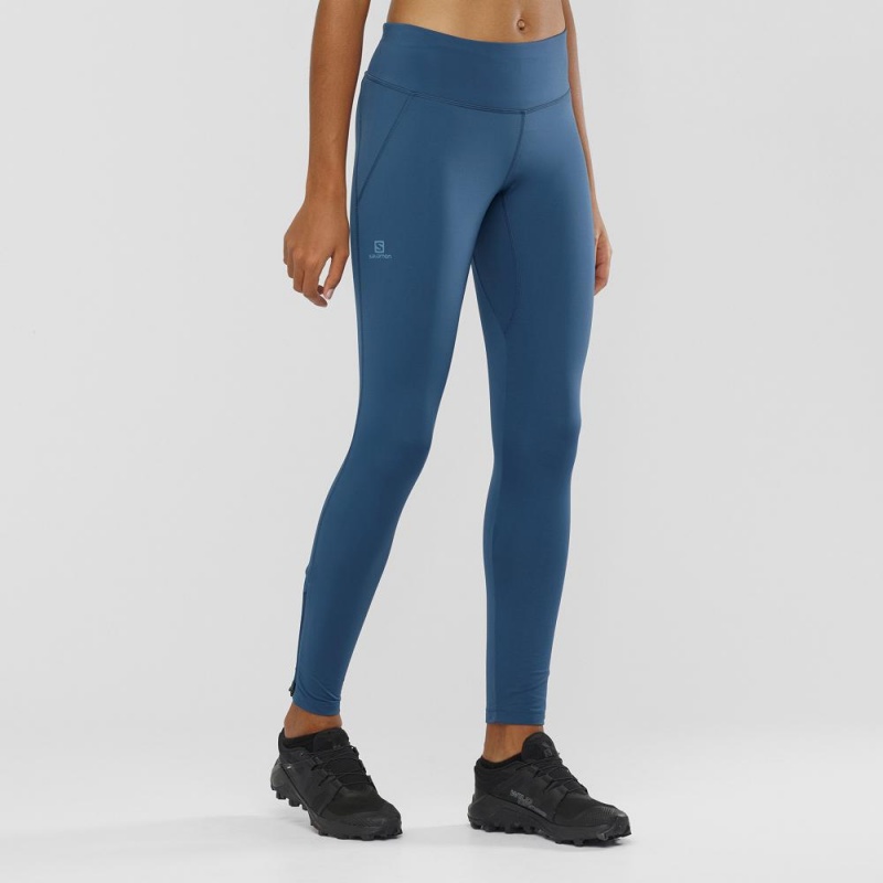 Salomon Agile Warm Tight W Tights Marineblå | 34089-WTUY