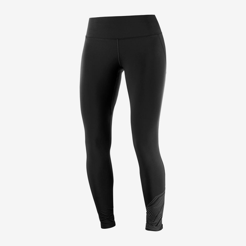 Salomon Agile Warm Tight W Tights Svarte | 02875-OPMX