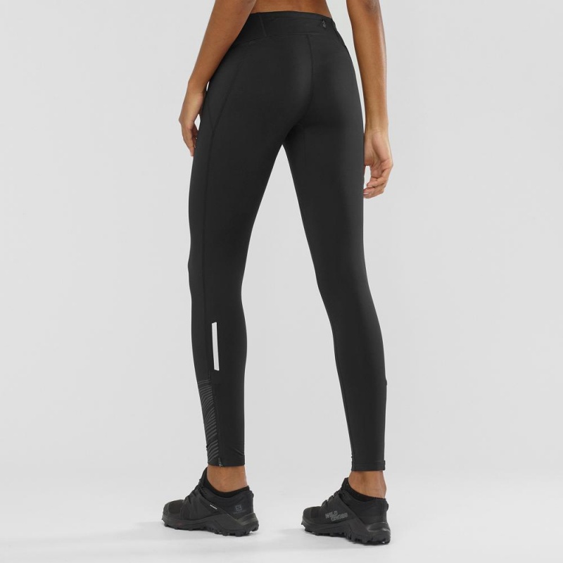 Salomon Agile Warm Tight W Tights Svarte | 02875-OPMX