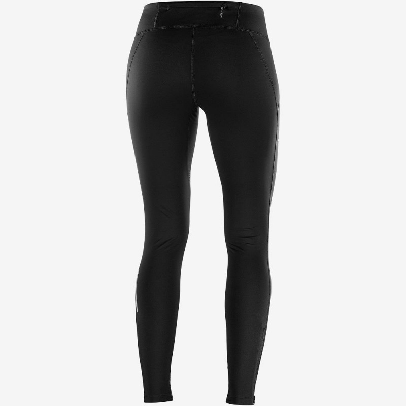 Salomon Agile Warm Tight W Tights Svarte | 02875-OPMX