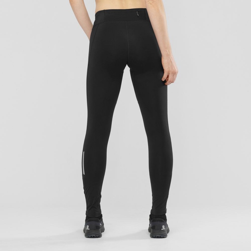 Salomon Agile Warm Tight W Tights Svarte | 49107-CKSO