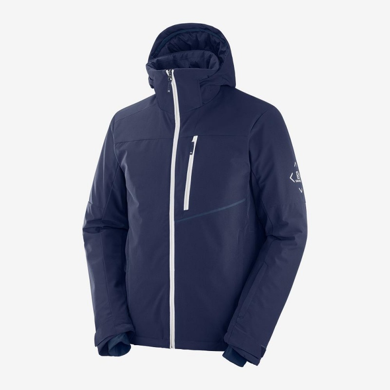 Salomon Blast Jacket M Skijakker Marineblå | 80419-IFBT