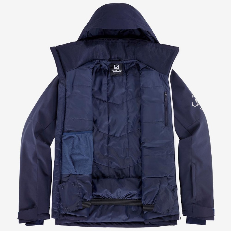 Salomon Blast Jacket M Skijakker Marineblå | 80419-IFBT