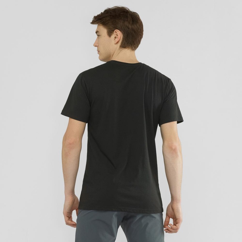 Salomon Blend Logo Tee M T-skjorte Svarte | 84126-RKIQ