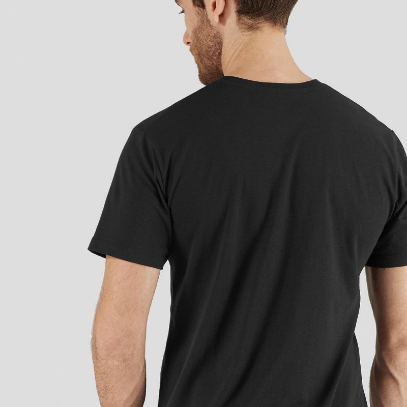 Salomon Blend Logo Tee M T-skjorte Svarte | 84126-RKIQ