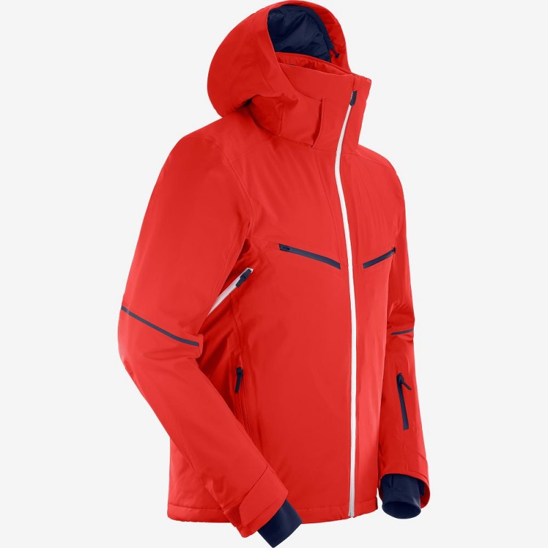 Salomon Brilliant Skijakker Rød | 34709-KVMN