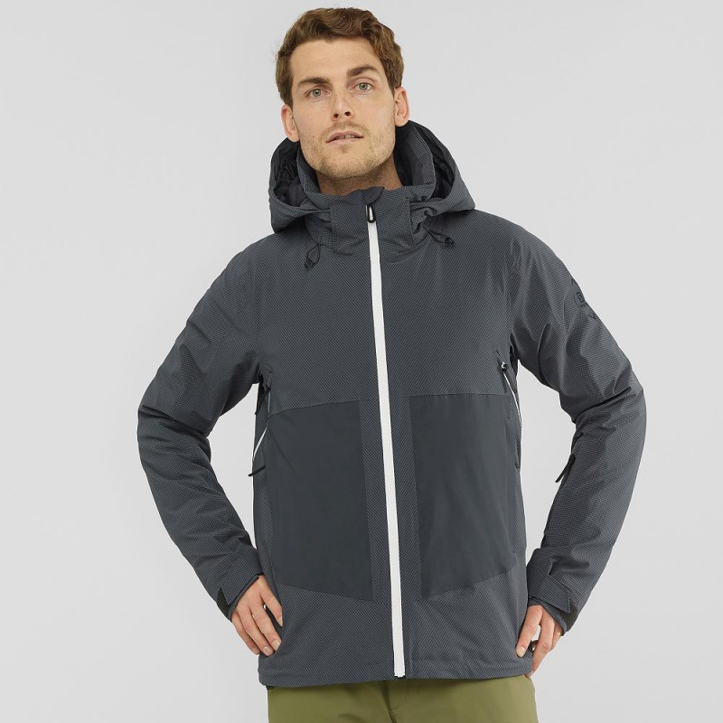 Salomon Epic Jacket M Skijakker Gray | 06541-PTUZ