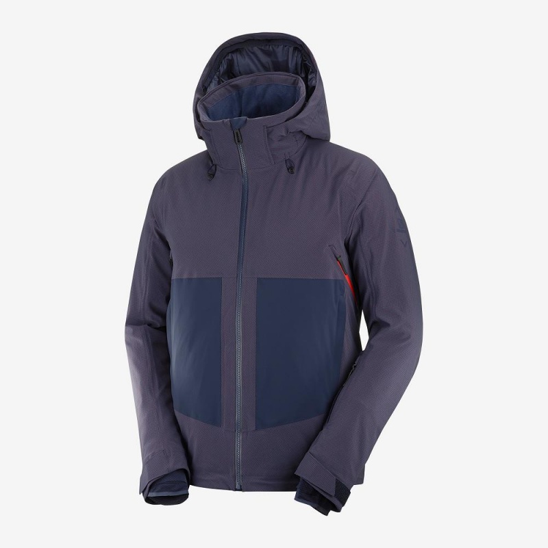 Salomon Epic Jacket M Skijakker Marineblå | 89230-FTNI