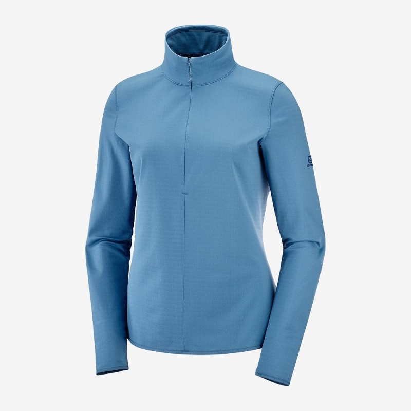 Salomon Essential Lightwarm Pullover Blå | 98504-NYDG