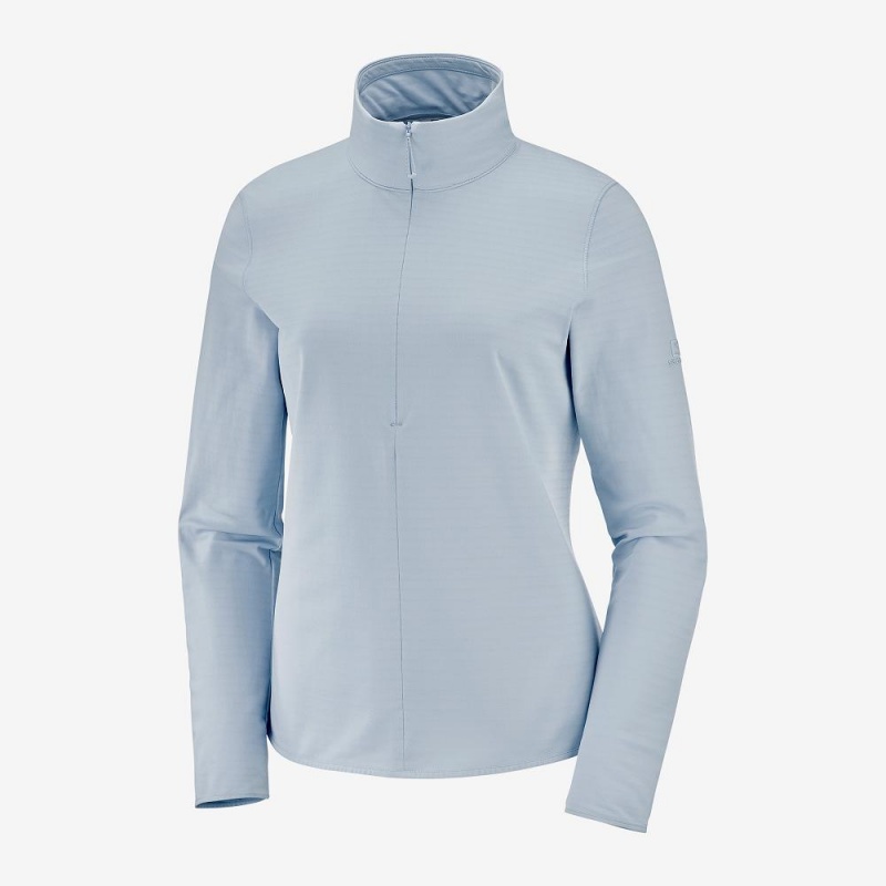 Salomon Essential Lightwarm Pullover Blå | 91852-XJQR