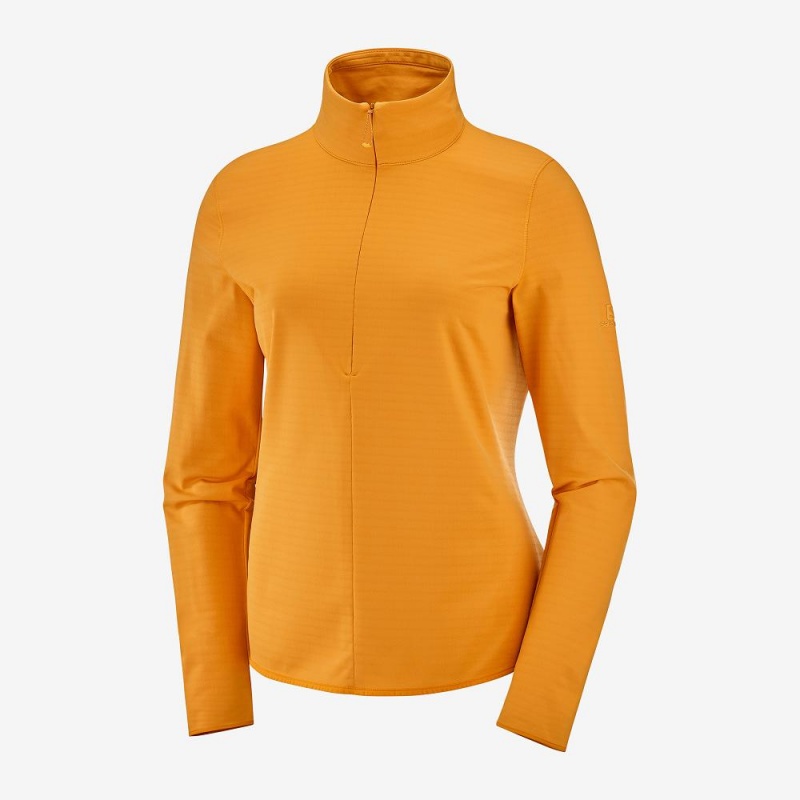 Salomon Essential Lightwarm Pullover Gul | 17594-ZFQM