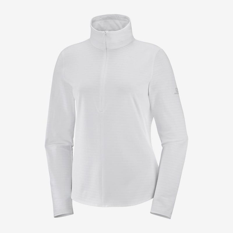 Salomon Essential Lightwarm Pullover Hvite | 82701-QEJD