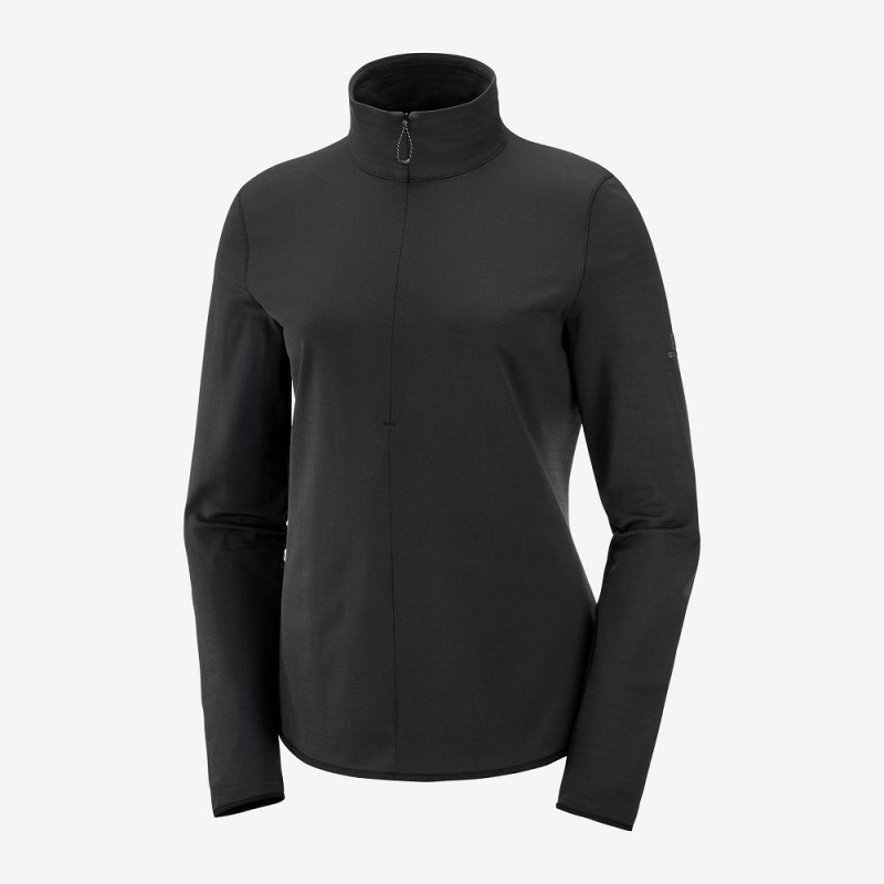 Salomon Essential Lightwarm Pullover Svarte | 41623-MGTU