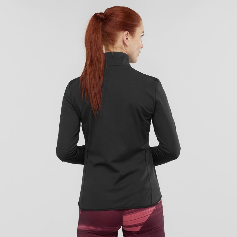 Salomon Essential Lightwarm Pullover Svarte | 41623-MGTU