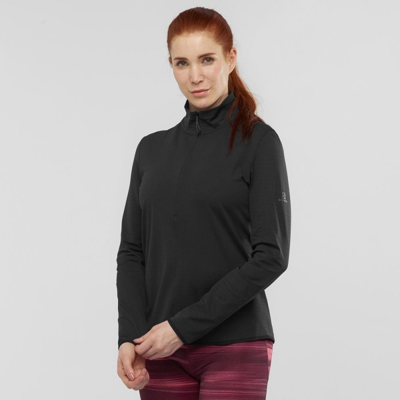 Salomon Essential Lightwarm Pullover Svarte | 41623-MGTU