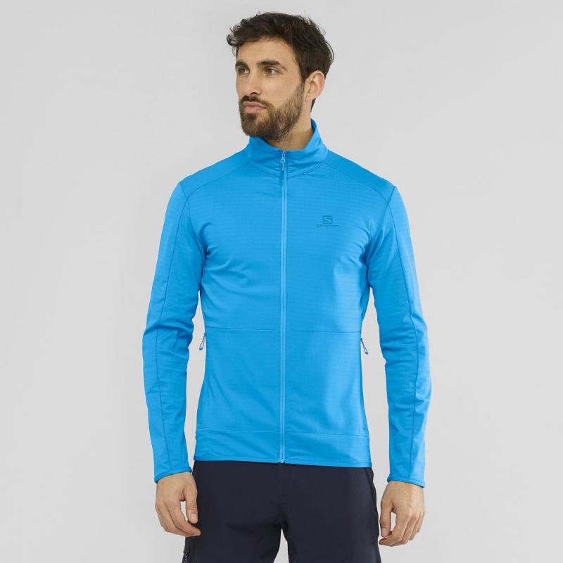 Salomon Essential Lightwarm Skijakker Blå | 49371-OQYL