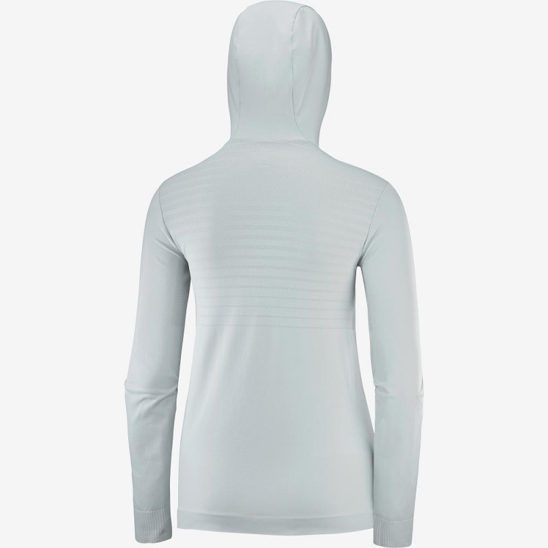 Salomon Essential Seamless Hette Langermet Skjorte Gray | 92734-NYHW