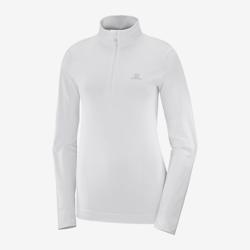 Salomon Essential Seamless Pullover Hvite | 42068-BGHM