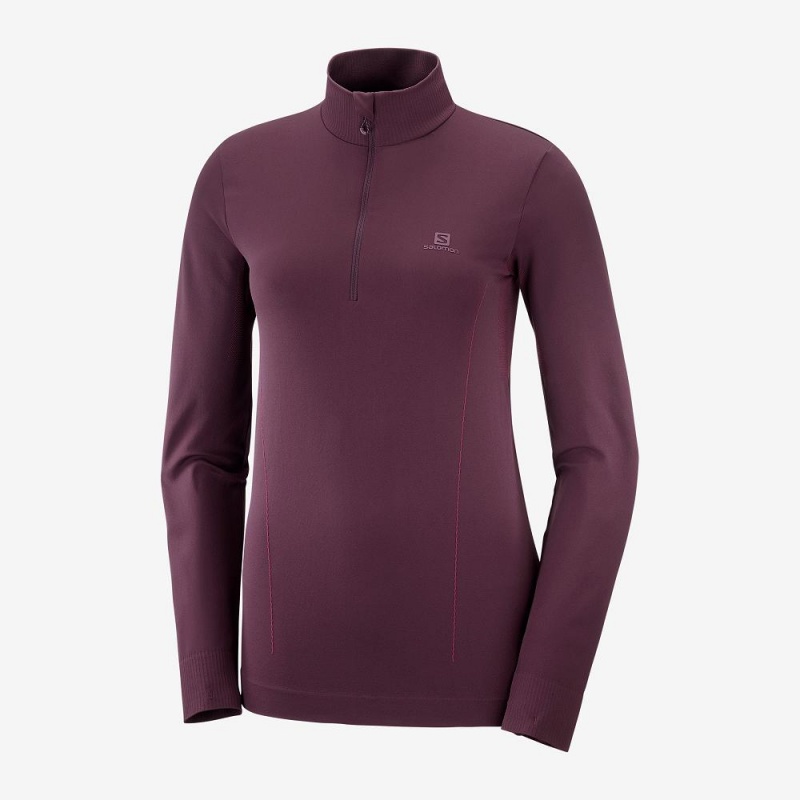 Salomon Essential Seamless Pullover Lilla | 41528-GRYX