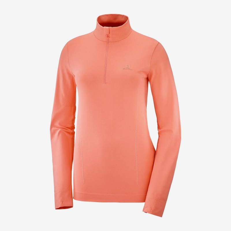 Salomon Essential Seamless Pullover Oransje | 43107-VDAK