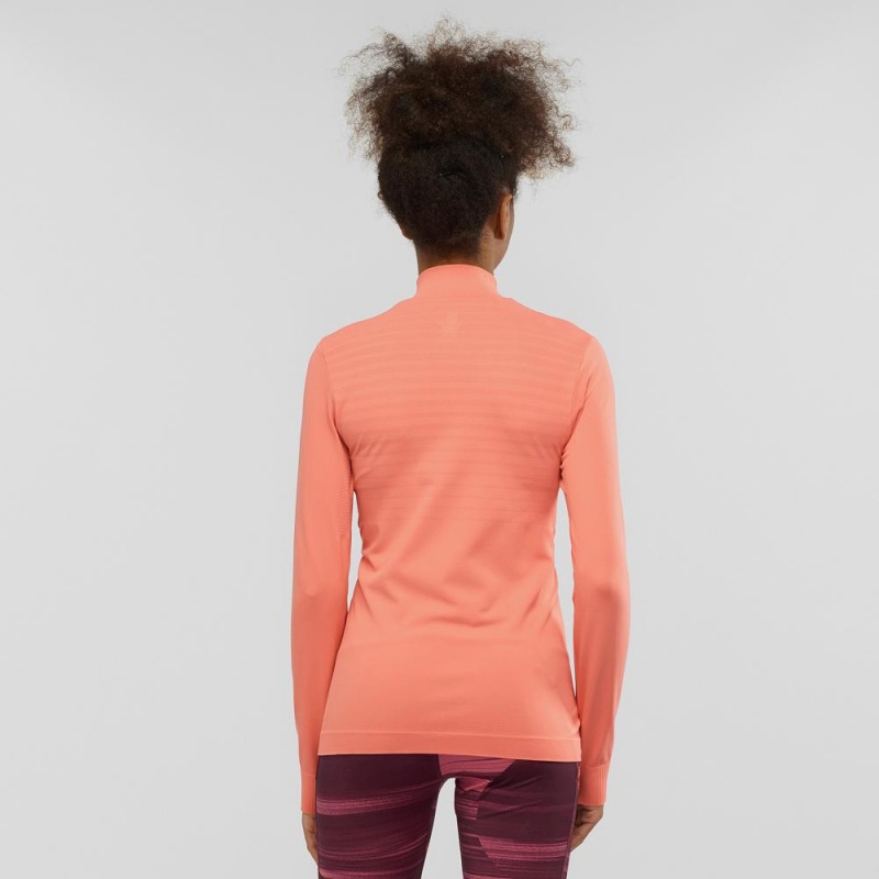 Salomon Essential Seamless Pullover Oransje | 43107-VDAK