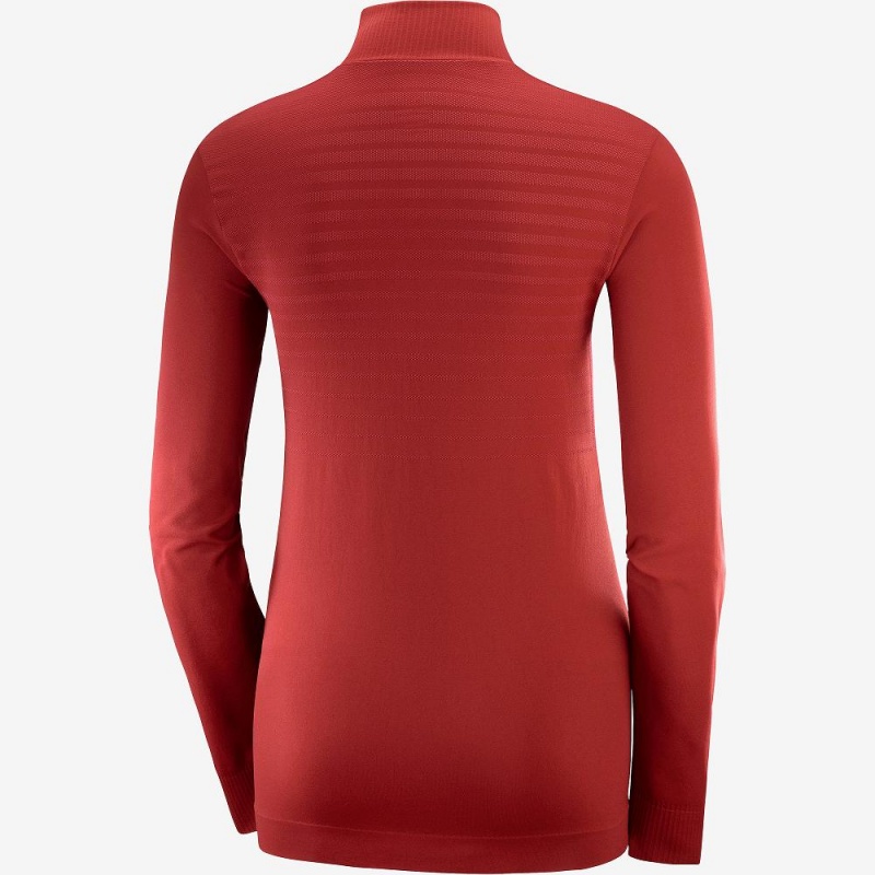 Salomon Essential Seamless Pullover Rød | 84375-EZYQ