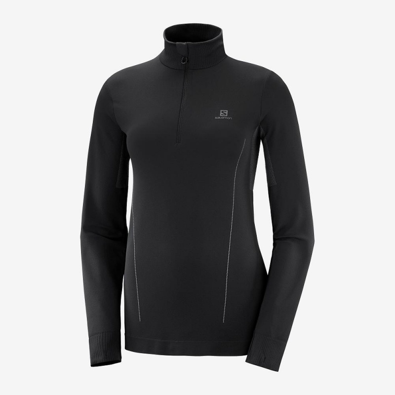 Salomon Essential Seamless Pullover Svarte | 71640-DJOP