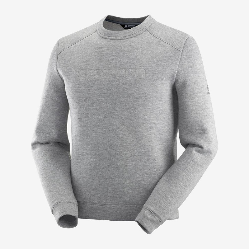 Salomon Essential Warm Pullover Gray | 83725-VBFY