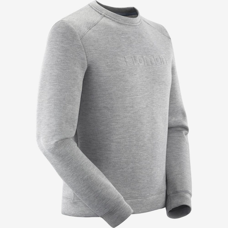 Salomon Essential Warm Pullover Gray | 83725-VBFY