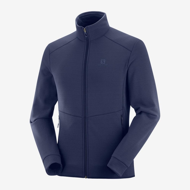 Salomon Essential Warm Skijakker Marineblå | 60548-ZOYC