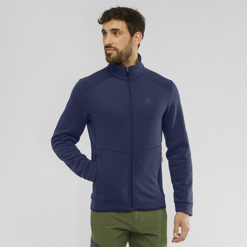 Salomon Essential Warm Skijakker Marineblå | 60548-ZOYC