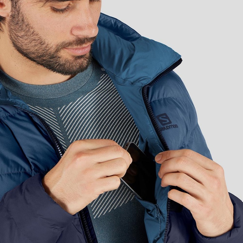 Salomon Essential Xwarm Insulated Hettegenser Marineblå | 68405-PSTZ