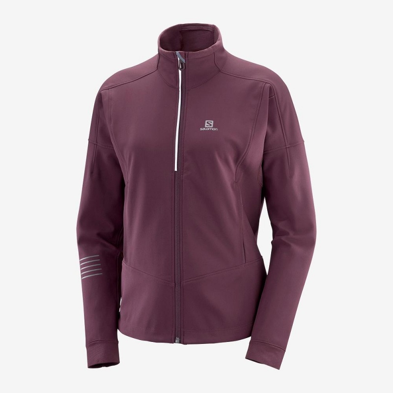 Salomon Lightning Warm Sshell Jkt W Jakke Lilla | 60358-JPKD