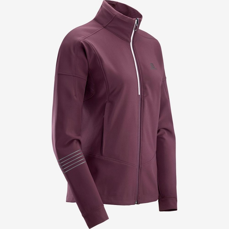 Salomon Lightning Warm Sshell Jkt W Jakke Lilla | 60358-JPKD