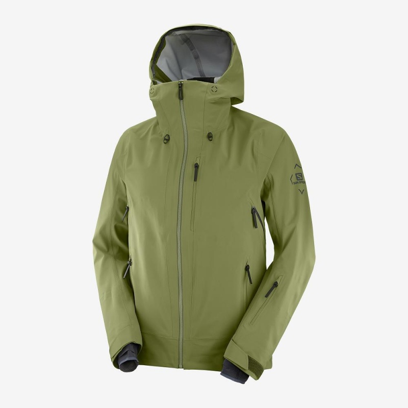 Salomon Outlaw 3L Skijakker Grønn | 83715-KSEQ