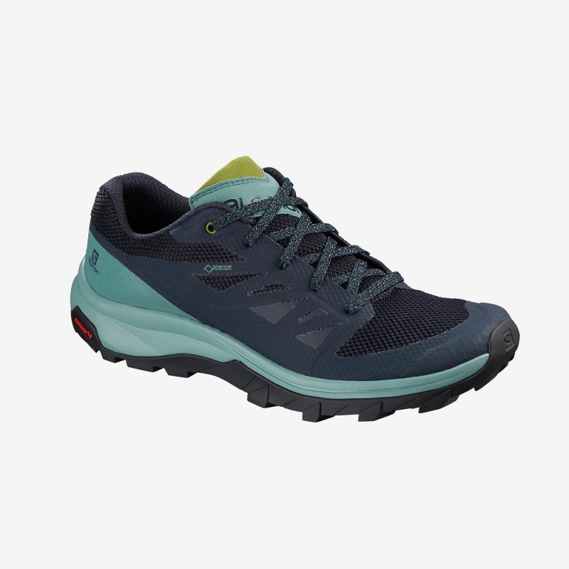 Salomon Outline Gore-Tex Trekking Marineblå | 48265-VWAQ