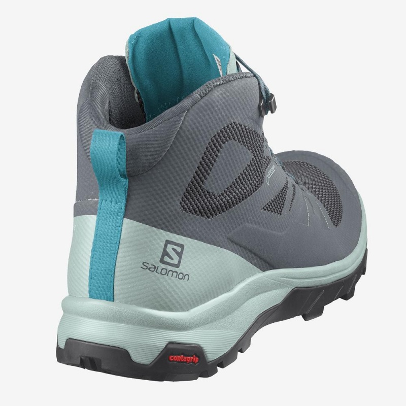 Salomon Outline Mid Gore-Tex Gå Støvler Gray | 34507-BUIN