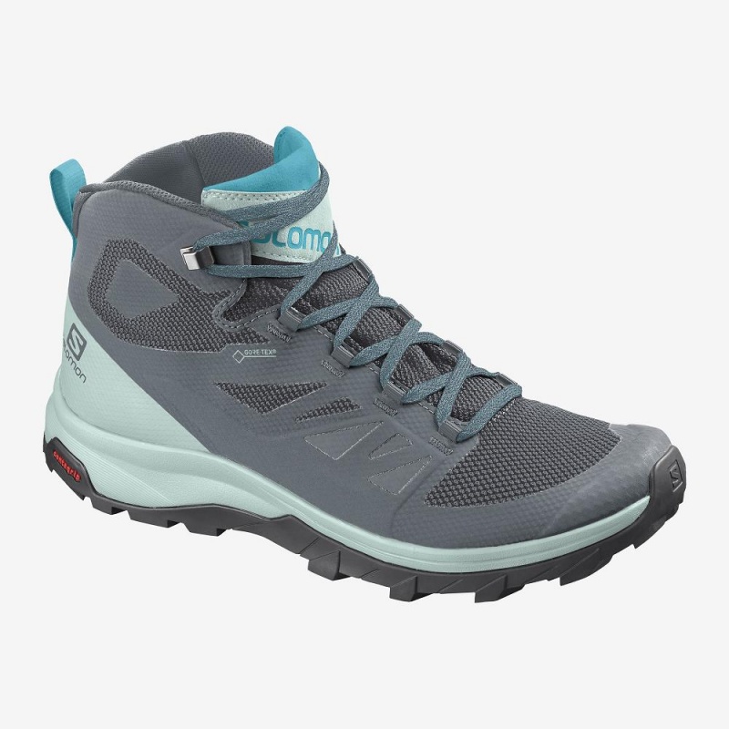 Salomon Outline Mid Gore-Tex Gå Støvler Gray | 34507-BUIN