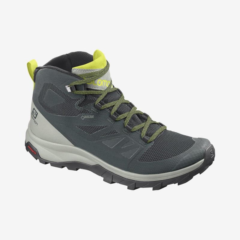 Salomon Outline Mid Gore-Tex Gå Støvler Grønn | 63102-JSTA