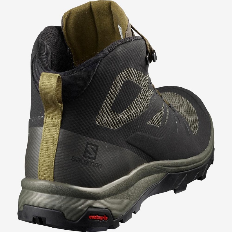 Salomon Outline Mid Gore-Tex Gå Støvler Svarte | 43516-BXEM